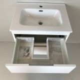 vanity unit Blanco 60cm, white with ceramic washbasin