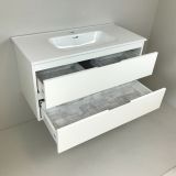 vanity unit Blanco 100cm white matt with ceramic washbasin