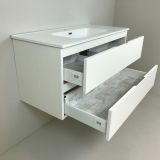 vanity unit Blanco 100cm white matt with ceramic washbasin