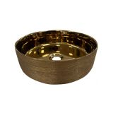 ceramic round surface-mounted wash bowl Cylindrico ø36cm copper colourig