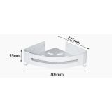 Corner Shelf / corner shelf soapHolder roundo wit