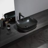 ceramic oval surface-mounted wash bowl Oval mini 46x33cm black