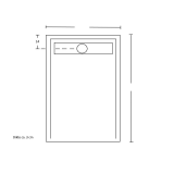 Custom made resin shower tray with rasin drainage gutter Subway XL