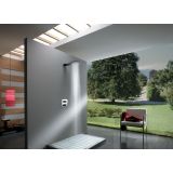 built-in overhead shower Newton 47x24cm aluminium matt black