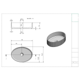 Solid Surface opbouw waskom Olimpia 48x34,5cm mat wit