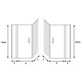 Revolving door with fixed wall and fixed side panel Padel