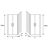 Swing doors with fixed side panel Padel