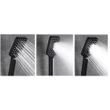 showerset Square matt black - hand shower - sliding bar 66 cm - shower hose 150 cm