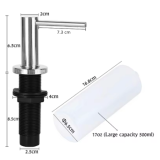 built-in soap dispenser Slim XL stainless steel for counter top mounting