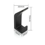 designer Clothing- and towel hook matt black