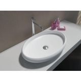 Solid Surface wash bowl surface-mounted Eliza 60x40cm matt white