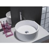 Solid Surface wash bowl surface-mounted Luciano ø40cm matt white