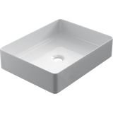 ceramic rectangle shaped surface-mounted wash bowl Recto 47x37cm white