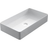 ceramic rectangle shaped surface-mounted wash bowl Recto 60x34cm white