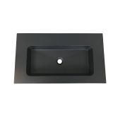 Composite washbasin Cuadro 80,5x45,5 cm anthracite - without faucet hole