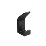 designer Clothing- and towel hook matt black