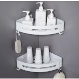 Corner Shelf / corner shelf soapHolder roundo wit