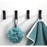 designer Clothing- and towel hook matt black